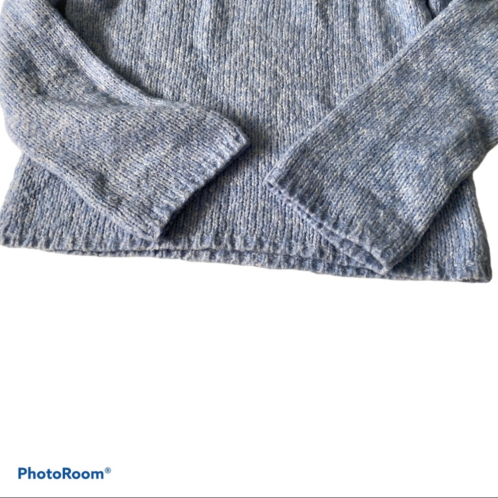 Express Medium Blue Wool Sweater - image 4